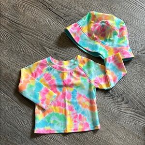 ♻️ 5/$25 ♻️ George 6-12m rash guard & reversible sun hat summer baby beach bum 🌴